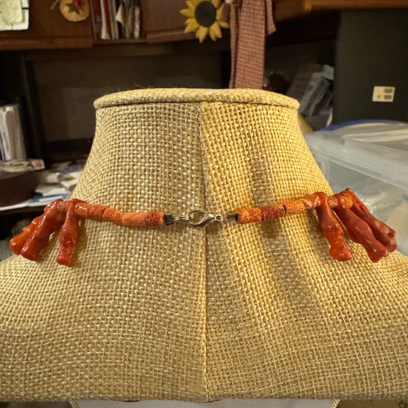 Branch Natural Red Coral Necklace Jewelry 
Chunky - Picture 2 of 3